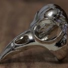 Raven Crow Skull Statement Ring Chunky Bird Knuckle Art Silver Goth Wicca Pagan