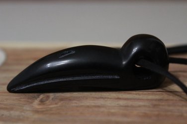 Large Carved Black Obsidian Stone Raven Bird Skull Necklace Mens Womens Statement Crow Black Cord