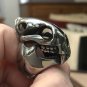 Smilodon Tiger Cat Skull Saber Tooth Mens Statement Ring Silver Stainless Steel  Size 13