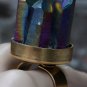 Titanium Rainbow Druzy Ring Antique Gold Crystal Quartz Points Drusy Boho Statement