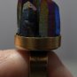 Titanium Rainbow Druzy Ring Antique Gold Crystal Quartz Points Drusy Boho Statement