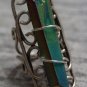 Druzy Quartz Titanium Rainbow Crystal Point Wire Wrapped Ring Antique Silver