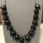Skull & Dagger Cross Necklace Black Silver Day of the Dead Oxidized Chain Dia de Los Muertos