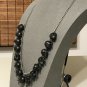 Skull & Dagger Cross Necklace Black Silver Day of the Dead Oxidized Chain Dia de Los Muertos