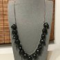 Skull & Dagger Cross Necklace Black Silver Day of the Dead Oxidized Chain Dia de Los Muertos