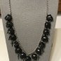 Skull & Dagger Cross Necklace Black Silver Day of the Dead Oxidized Chain Dia de Los Muertos