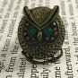 Owl Statement Ring Stretch Women Antique Brass