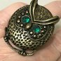 Owl Statement Ring Stretch Women Antique Brass