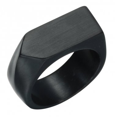 Biker Ring Black Statement Stainless Steel Knuckle Men Women Geometric Metal Size 9