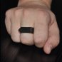 Biker Ring Black Statement Stainless Steel Knuckle Men Women Geometric Metal Size 9