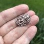 Druzy Style Mauve Rose Arty Statement Ring SIZE 8 Knuckle Art Women Gold Metallic Chunky Jewelry