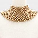 Pearl Bib Beads Necklace Cleopatra Queen Collar Choker Gold Wedding Bridal Egyptian