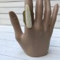 Boho Feather Ring Adjustable Brass Ring Carved Bone Feather