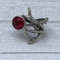 Tree Branch Ring Red Glass Stone Statement Ring Adjustable Chunky Boho Ring Bohemian Jewelry