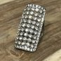 Bling Shield Armor Knuckle Ring Silver Statement Crystals Indie Boho Tribal Size 6.5