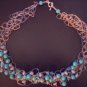 Blue Silver wire necklace