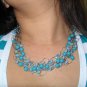 Blue Silver wire necklace