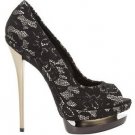 (35-41EUR)women's sexy lace double platform high heels dress shoes x101