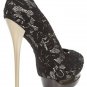 (35-41EUR)women's sexy lace double platform high heels dress shoes x101