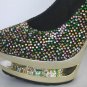 (35-41EUR)women's sexy Rhinestone double platform high heels dress shoes x100