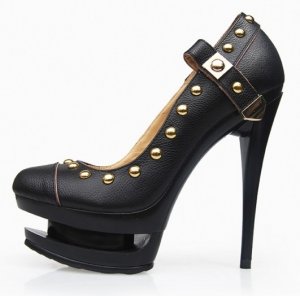 women's 100% cow leather two platform high heels dress shoes x98