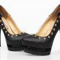 women's 100% cow leather two platform high heels dress shoes x98
