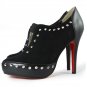 women's 100% sheepskin platform high heels dress shoes x112