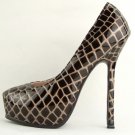 (35-41EUR)women's 100% sheepskin platform high heels dress shoes x111