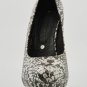 (35-41EUR)women's sexy python design sheepskin double platform high heels dress shoes x128