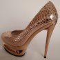 (35-41EUR)women's Snake skin two platform high heels dress shoes x99