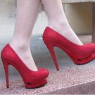 (35-41EUR)women's sexy Rhinestone double platform high heels dress shoes x102