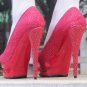 (35-41EUR)women's sexy Rhinestone double platform high heels dress shoes x102