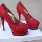 (35-41EUR)women's sexy Rhinestone double platform high heels dress shoes x102