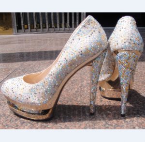 (35-41EUR)women's two paragraph waterproof heels dress shoes x94