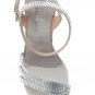 women's silvery Rhinestone platform high heels sandal x87