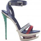 (35-41EUR)women's colorful Rhinestone platform high heels sandal x89
