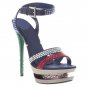 (35-41EUR)women's colorful Rhinestone platform high heels sandal x89