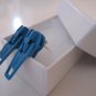Blue Zipper Pull Earrings