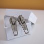 Grey Zipper Pull Earrings