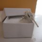 White Zipper Pull Earrings