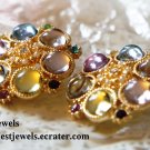 Korean Fashion Jewelry Dazzling Button Flora Earrings