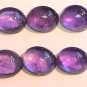 Set of FIVE 6 x 4 mm Amethyst Cabochons