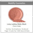 Long Lasting Blush in Terra Cotta (peachy coral blush for medium to dark skin)