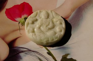 Hand-carved  Natural white Jadeite Jade Pendant