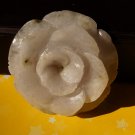 hand carving rare Natural white Lucky Flower Jadeite Jade Pendant