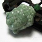 hand carved Natural Green Buddha Head Jade charm Pendant/ necklace
