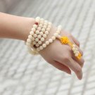 Tibetan Buddhist natural white Bodhi / white Jadeite Jade 108 beaded meditation Prayer Beads Mala