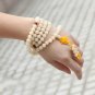 Tibetan Buddhist natural white Bodhi / white Jadeite Jade 108 beaded meditation Prayer Beads Mala