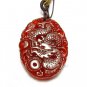 good luck genuine Natural Red agate / Carnelian Carved sacred Dragon Pendant charm / necklace charm