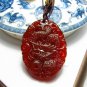 good luck genuine Natural Red agate / Carnelian Carved sacred Dragon Pendant charm / necklace charm